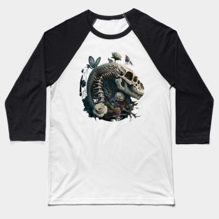 Dinosaur Skull Baseball T-Shirt